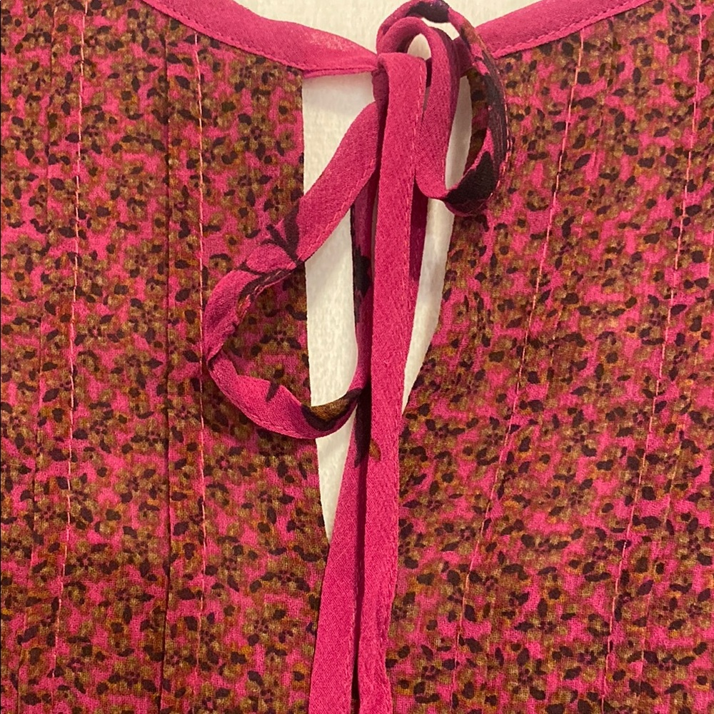 Daniel Rainn Pink Smocked Blouse with 3/4 Sleeves - Picture 8 of 9